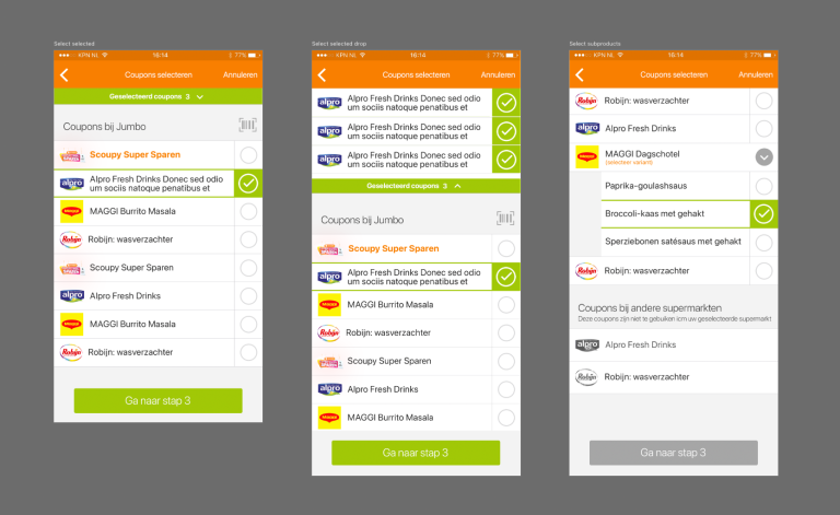 Select and apply cashback offers in one clear flow.